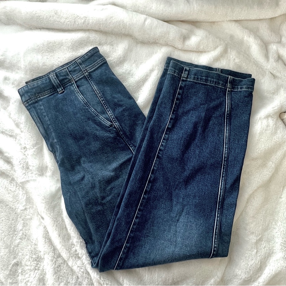 Madewell Dark Blue Flare Jeans - Picture 2 of 3